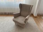 Mooie Strandmon Ikea fauteuil taupe, Huis en Inrichting, Fauteuils, Ophalen, Gebruikt