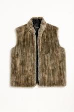 Hucke reversible bodywarmer met bontlook maat 38, Maat 38/40 (M), Bruin, Ophalen of Verzenden, Hucke