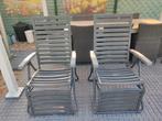 Twee tuinstoelen van aldi met kussens, Tuin en Terras, Tuinstoelen, Ophalen, Gebruikt