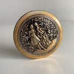 Belle boîte à poudre vintage avec couple romantique, Enlèvement ou Envoi