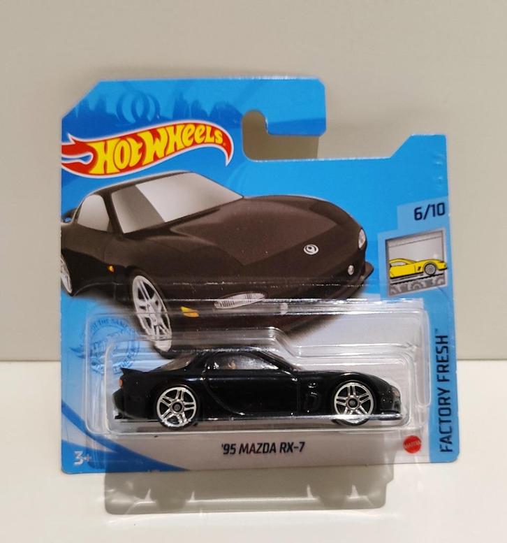 Hot Wheels '95 Mazda RX-7 Zwart (2021), Hobby en Vrije tijd, Modelauto's | Overige schalen, Ophalen of Verzenden