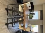 Hoge eettafel + 4 stoelen, Huis en Inrichting, Tafels | Eettafels, Ophalen, Gebruikt, 50 tot 100 cm, 150 tot 200 cm