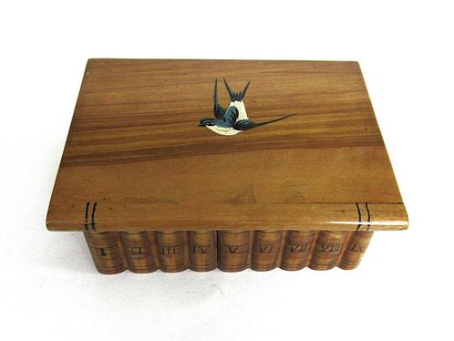 Vintage Gibraltar 'Sorrento' olijfhouten doosje van de '70, Antiek en Kunst, Antiek | Woonaccessoires, Ophalen of Verzenden