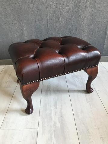 Lederen Chesterfield voetenbank