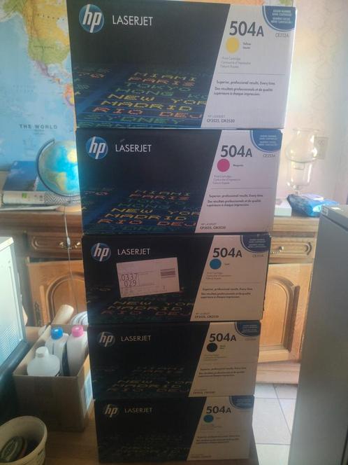 5 stuks HP 504A originele LaserJet tonercartridge, Computers en Software, Printerbenodigdheden, Nieuw, Toner, Ophalen