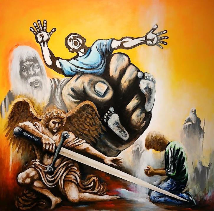 Greep uit de duisternis, Antiek en Kunst, Kunst | Schilderijen | Klassiek, Ophalen of Verzenden
