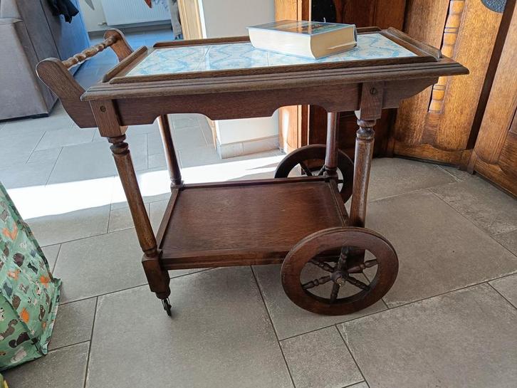 Serveerwagen Trolley voor in woonkamer of keuken, Antiek en Kunst, Curiosa en Brocante, Ophalen