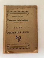 " Lijst van de werken der leden " Vlaamsche letterkund.1912, Antiquités & Art, Fernand V. Toussaint, Enlèvement ou Envoi