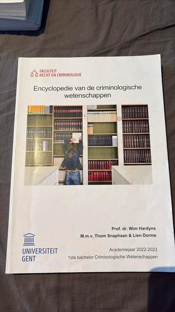 Encyclopedie van Criminologische wetenschappen - W. Hardyns beschikbaar voor biedingen