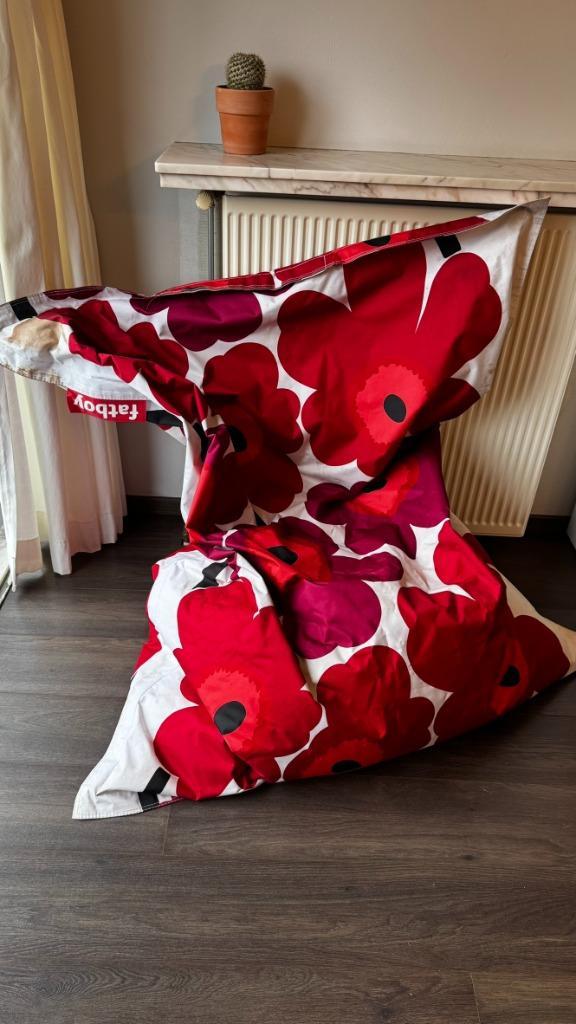 Zitzak FATBOY Marimekko, Huis en Inrichting, Zitzakken, Gebruikt, Zitzak, Rood, Ophalen