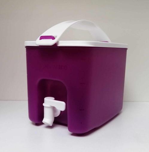 Tupperware Drink Dispenser - Jerrycan - 3 Liter - Paars, Huis en Inrichting, Keuken | Tupperware, Nieuw, Bus of Trommel, Wit, Paars