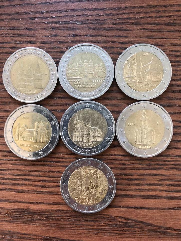 Speciale 2 euro munten Duitsland, Postzegels en Munten, Munten | Europa | Euromunten, Losse munt, 2 euro, Duitsland, Ophalen of Verzenden