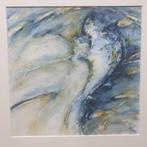 Aquarel A Dupont: 2 vervlochten figuren, Antiek en Kunst, Kunst | Schilderijen | Klassiek, Ophalen