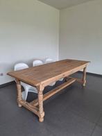 Rustiek eiken tafel incl 2 verlengstukken 2m20 - 3m46, Huis en Inrichting, Tafels | Eettafels, Ophalen