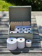 Fichebak circa 12x13x17 en papierrollen voor calculator, Diversen, Ophalen, Zo goed als nieuw