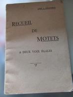 Recueil de motets à deux voix égales Abbé J Delporte  1946, Ophalen, Gelezen