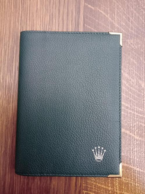 Portefeuille Rolex + Rolex kalender 1996-1997, Handtassen en Accessoires, Portemonnees, Overige merken, Groen, Leder, Ophalen of Verzenden