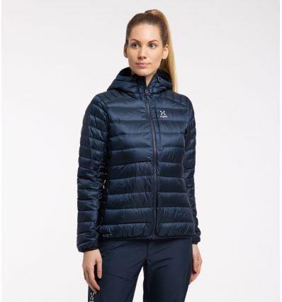 HAGLÖFS ROC DOWN HOOD WOMEN Maat L, Kleding | Heren, Bodywarmers, Nieuw, Maat 52/54 (L), Blauw, Ophalen of Verzenden