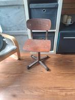 Ancienne petite chaise d'école enfant bois/metal vintage., Ophalen, Gebruikt