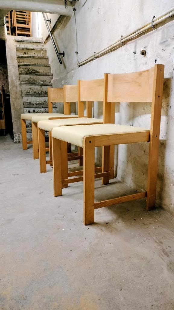 Vintage Scandinavische beukenhout stoelen - Rainer Shell., Antiek en Kunst, Antiek | Meubels | Stoelen en Sofa's, Ophalen