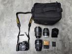 Nikon D3100 spiegelreflexcamera + 3 lenzen & accessoires, Audio, Tv en Foto, Ophalen of Verzenden, Gebruikt, Spiegelreflex, Nikon