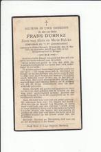 40-45: soldaat Frans DURNEZ , gesneuveld Brugge 1940, Enlèvement ou Envoi, Image pieuse
