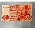 Spanje spaans bank biljet geld 2000 Pesetas 1980 goede staat, Ophalen of Verzenden, Overige landen, Los biljet