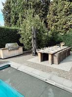 12x - Meubili tuinstoelen bruin/grijs incl. kussens, Jardin & Terrasse, Chaises de jardin, Enlèvement, Utilisé, Synthétique