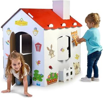 Speelhuis voor kinderen van karton SNELLE GRATIS LEVERING beschikbaar voor biedingen