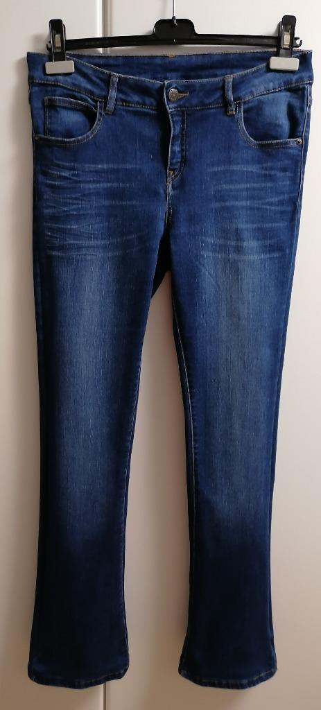 Blauw jeansbroek bootcut van Groggy JBC, maat 40, Kleding | Dames, Spijkerbroeken en Jeans, Zo goed als nieuw, Blauw, Ophalen of Verzenden