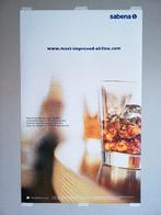 Sabena Poster Qualiflyer Group 1990's QG-L7 Whisky in Lounge, Verzamelen, Rechthoekig Staand, Deurposter of groter, Nieuw, Ophalen of Verzenden