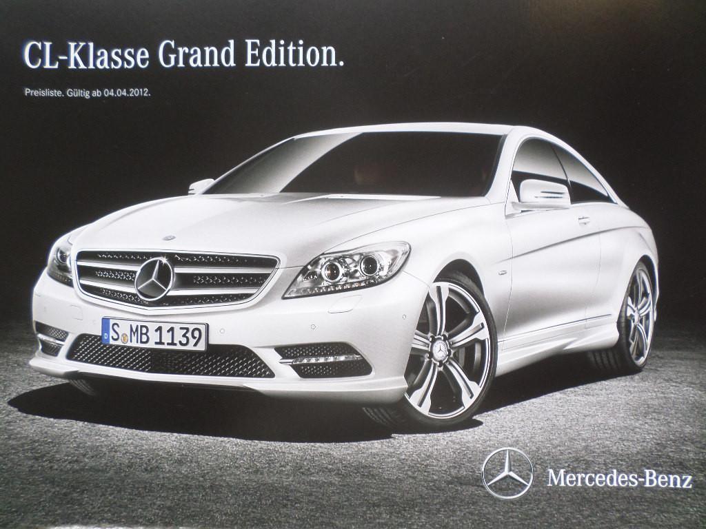 Brochure de la Mercedes CL Grand Edition 0412, Enlèvement ou Envoi, Mercedes
