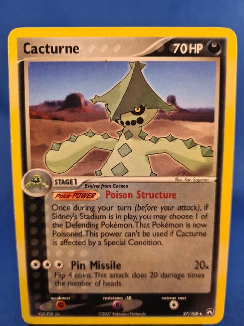 Cacturne 27/108 - Power Keepers, Hobby en Vrije tijd, Verzamelkaartspellen | Pokémon, Gebruikt, Verzenden