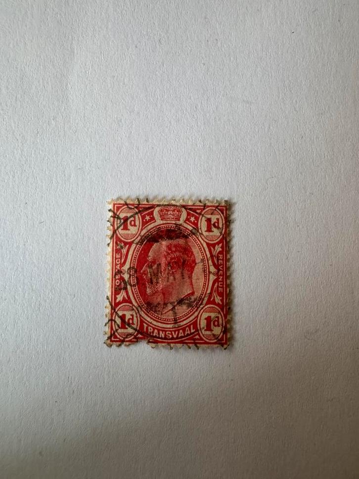 Oude Transvaal postzegel 1D rood geannuleerd King Edward VII, Postzegels en Munten, Postzegels | Afrika, Zuid-Afrika, Ophalen of Verzenden