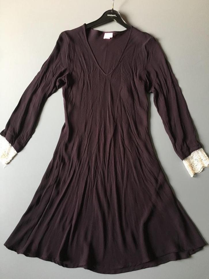 Jurkje Kyra & Ko in maatje 40, Kleding | Dames, Jurken, Gedragen, Maat 38/40 (M), Paars, Knielengte, Ophalen of Verzenden