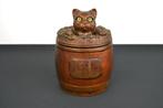 Antieke Terracotta tabakspot met Kattenkop, Antiek en Kunst, Ophalen of Verzenden