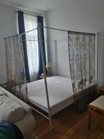Kingsize hemelbed en matras van 180x200, Huis en Inrichting, Slaapkamer | Bedden, Ophalen, Gebruikt, Wit, Tweepersoons