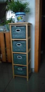 JOLI PETIT MEUBLE ET SES 4 PANIERS, 25 à 50 cm, Moins de 100 cm, Enlèvement, Utilisé