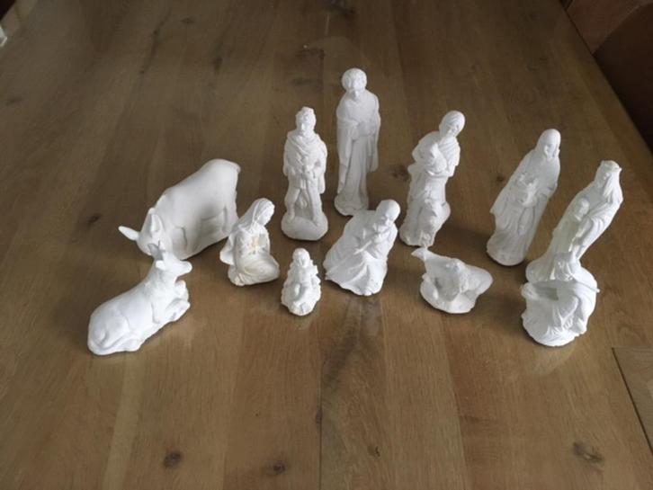 TE KOOP: Complete kerstgroep van gips, Divers, Noël, Comme neuf, Enlèvement
