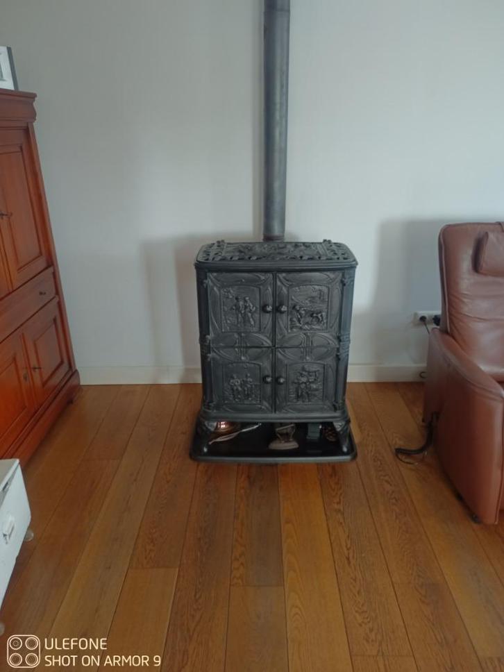 houtkachel gietijzer hoog rendement haas und sohn oostenrijk, Huis en Inrichting, Kachels, Gebruikt, Houtkachel, Hout, Ophalen of Verzenden