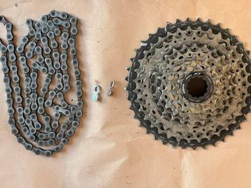 Shimano Deore XT 11-40T / 116L(Cassette en ketting ) beschikbaar voor biedingen