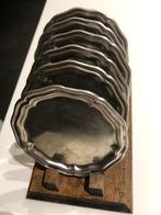 6 metalen onderzetters, Huis en Inrichting, Woonaccessoires | Onderzetters, Ophalen of Verzenden, Gebruikt, Glas of Kopje