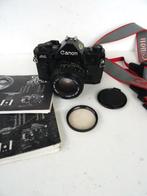 CANON A-1 camera zwarte behuizing - Canon 1,4/50 mm lens, Audio, Tv en Foto, Fotocamera's Analoog, Ophalen of Verzenden, Canon