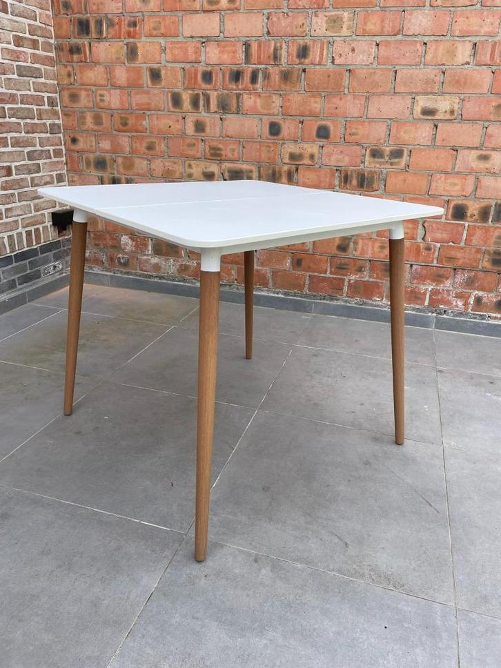 eettafel 80x80x72cm + 4 eetkamerstoelen, Huis en Inrichting, Tafels | Eettafels, 50 tot 100 cm, 50 tot 100 cm, Vierkant, Eikenhout