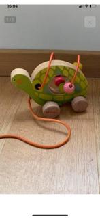 🍄 Janod .  Houten trekfiguurtje.  Schilpad, Ophalen of Verzenden, Zo goed als nieuw, Duw- of Trekspeelgoed