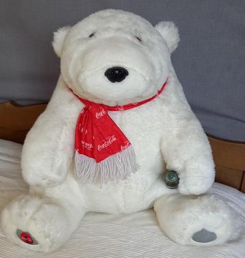 Coca-Cola Polar Bear Ours polaire 1999 40 cm, Enlèvement ou Envoi, Comme neuf, Ours en tissus, Autres marques