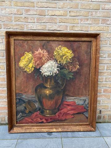 Groot schilderij op doek - bloemen - 1936 beschikbaar voor biedingen