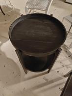 ronde zwarte bijzettafel, Huis en Inrichting, Ophalen, Gebruikt