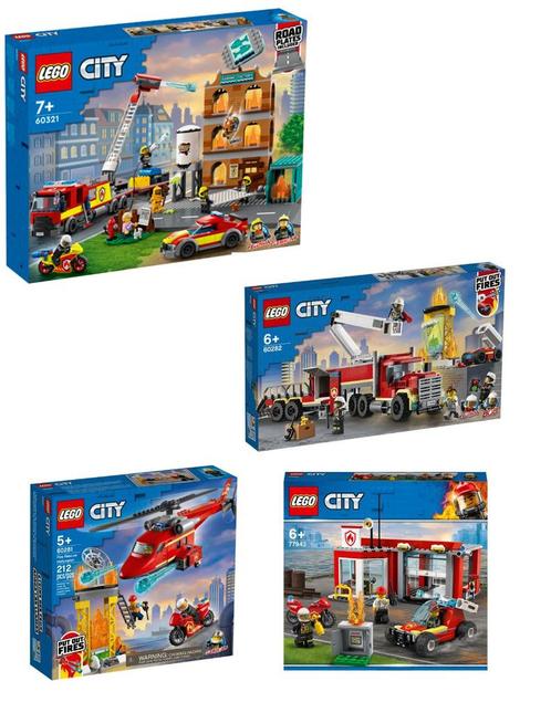 LEGO BRANDWEER 4 stuks COLLECTIE-, Enfants & Bébés, Jouets | Duplo & Lego, Neuf, Lego, Ensemble complet, Enlèvement ou Envoi