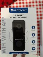 Protectly 2K smart video doorbel, Ophalen of Verzenden, Terugspreekfunctie, Zo goed als nieuw, Draadloos